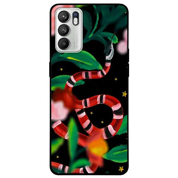 Ốp lưng dành cho Oppo Reno 6 - Reno 6 5G - Reno 6Z 5G - Hypebeast Rắn Đỏ