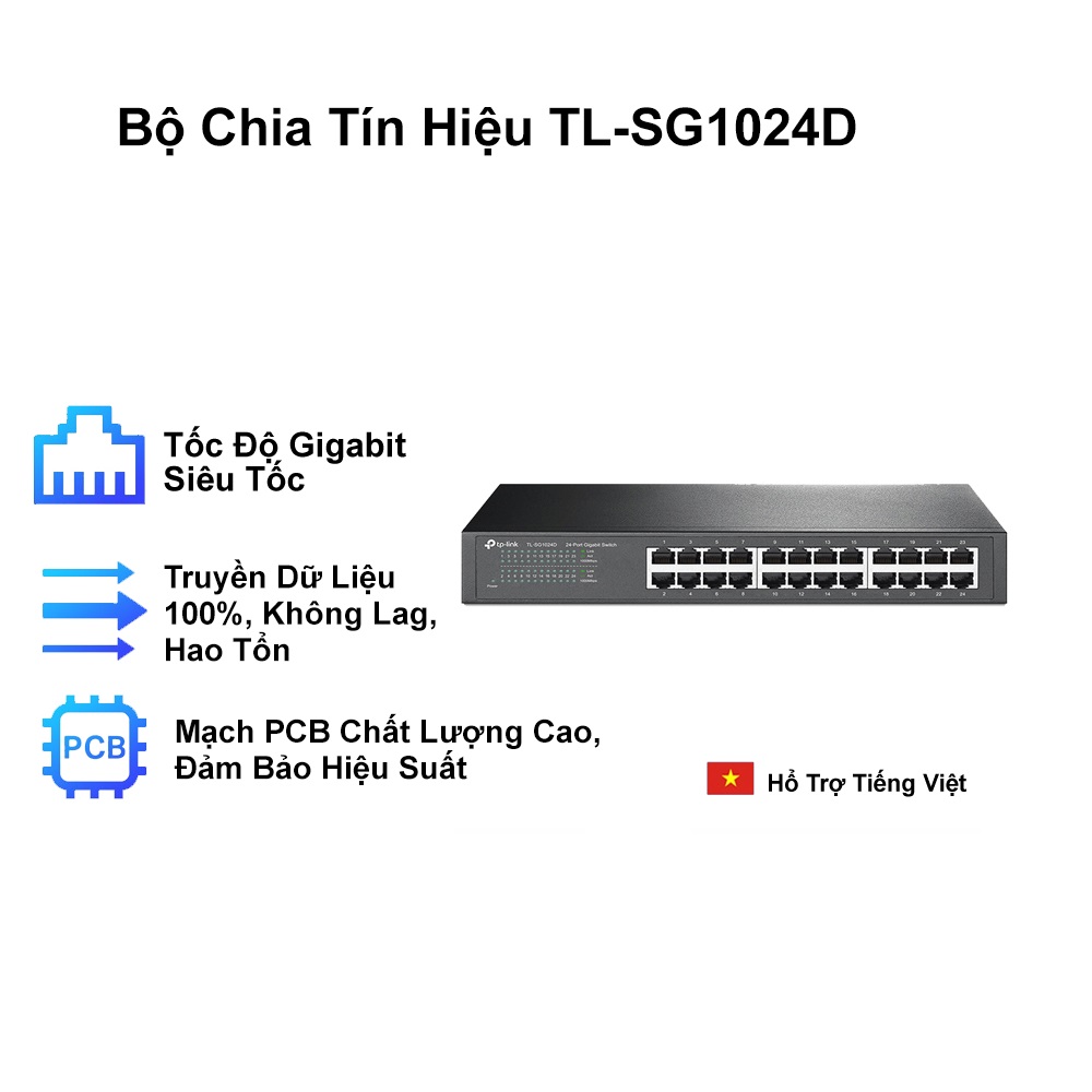 TP-Link TL-SG1024D - Thiết bị chia tín hiệu dòng JetStream - Hàng Chính Hãng