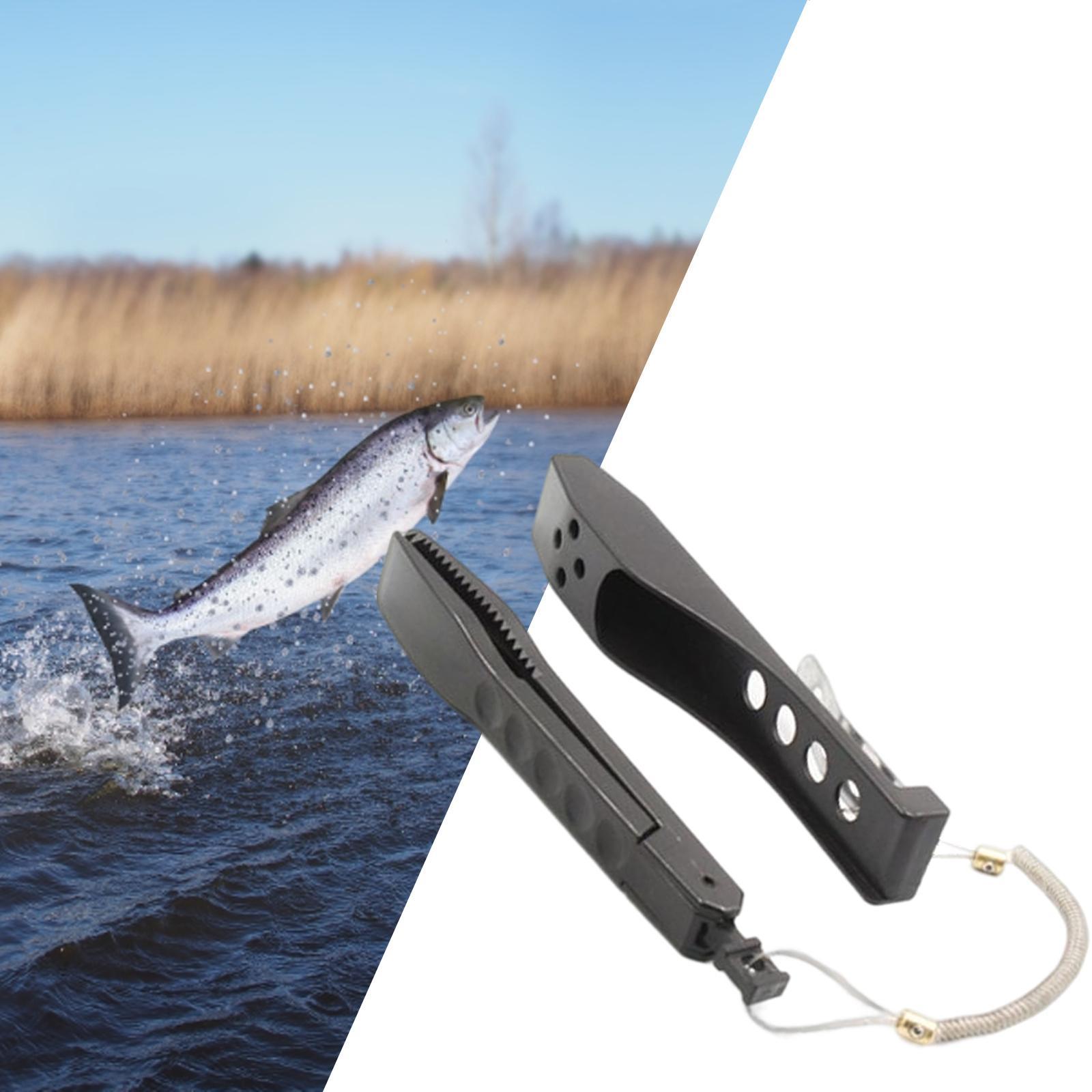 Portable Fish Lip Gripper with Rope Controller Fish Holder Fish Catcher Fishing Gear