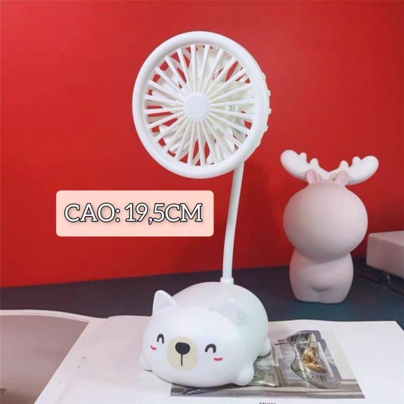 QUẠT TÍCH ĐIỆN MINI CUTE,QUẠT NHỎ GỌN ĐỂ BÀN,QUẠT HÌNH THÚ CẦM TAY XOAY 360° LOẠI TỐT