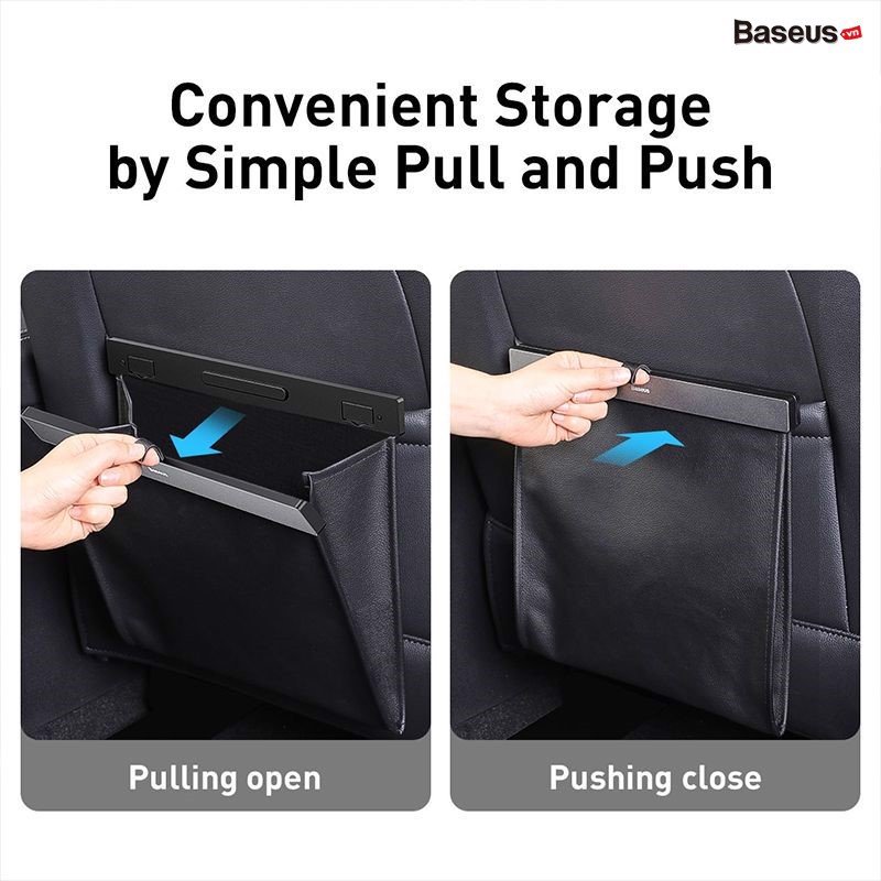 Túi chứa đồ tiện dụng gắn lưng ghế trên xe hơi Baseus Large Garbage Bag giao màu ngẫu nhiên Hàng nhập khẩu