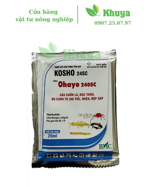 Thuốc diệt côn trùng tổng hợp Ohayo 240SC Bọ trĩ - Nhện - Rệp sáp