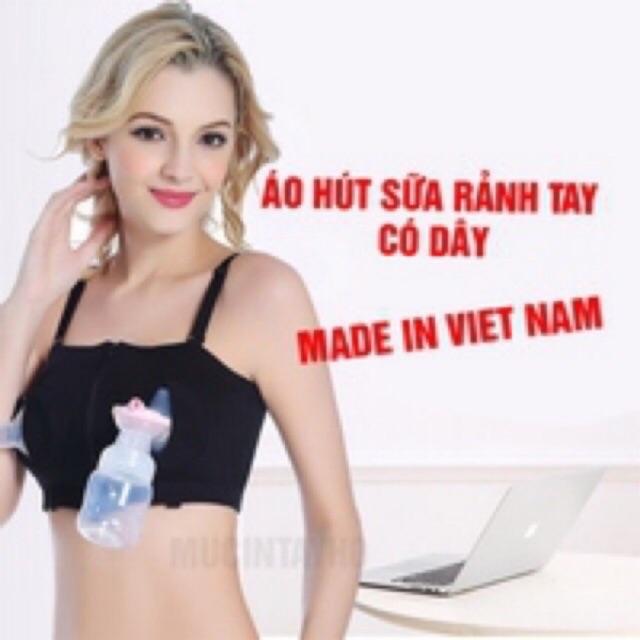 Áo hút sữa rảnh tay hàng Việt Nam (kèm dây đeo)