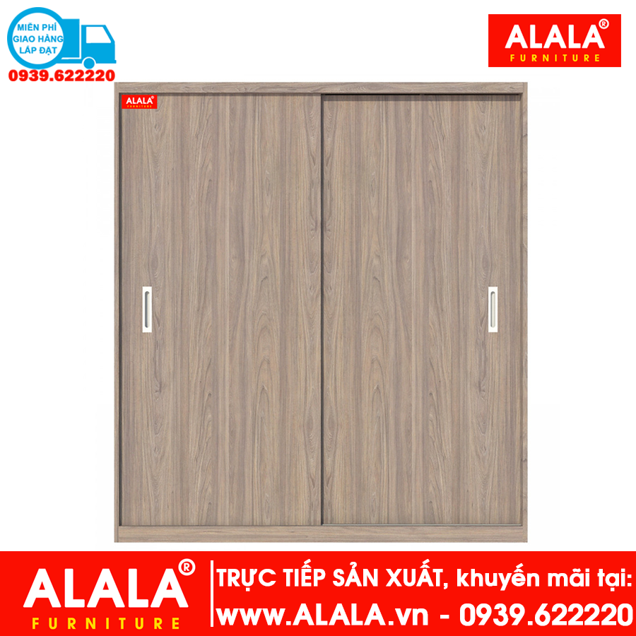 Tủ quần áo ALALA236 gỗ HMR chống nước - www.ALALA.vn - 0939.622220