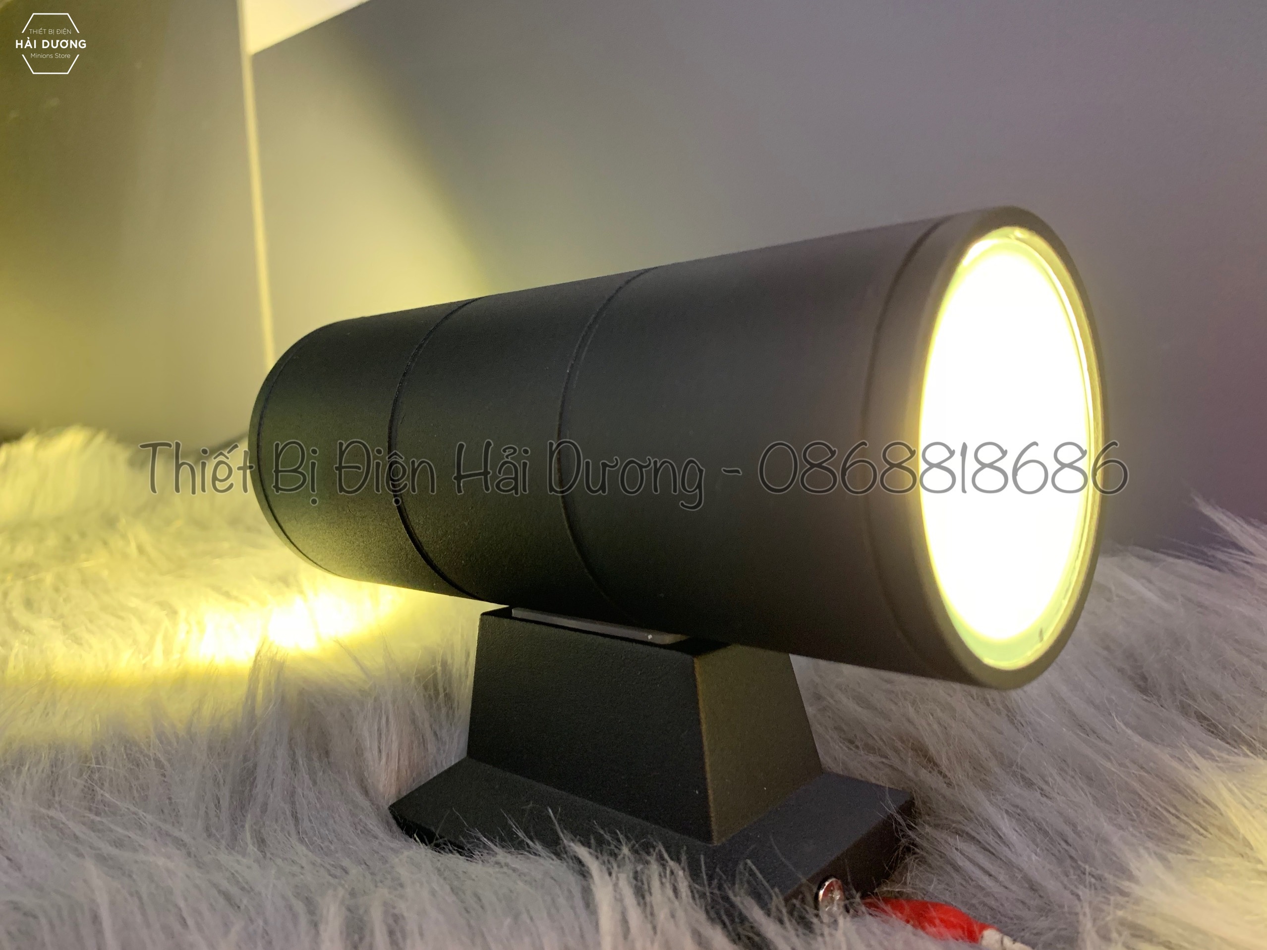 Đèn led gắn tường hình trụ TN916 6w - Ánh sáng vàng - Chống nước thân nhôm - Cầu Thang Cổng Hiên Nhà Sân Vườn