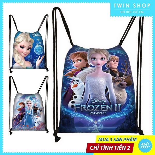 Balo Dây Rút Bơi Lội In Hình Theo Bộ Sưu Tập Hoạt Hình Dễ Thương FROZEN, AMONG US