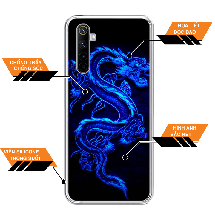 Ốp lưng dẻo cho điện thoại REALME 6 - 0270 DRADON02 - Hàng Chính Hãng