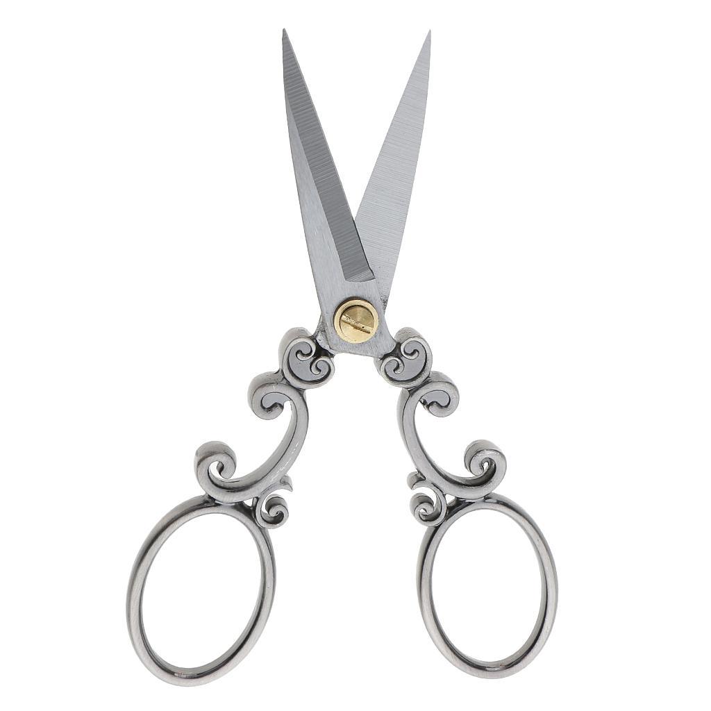2Pcs Vintage Stainless Steel Tailor Scissors Sewing Dressmaking Fabric Shears