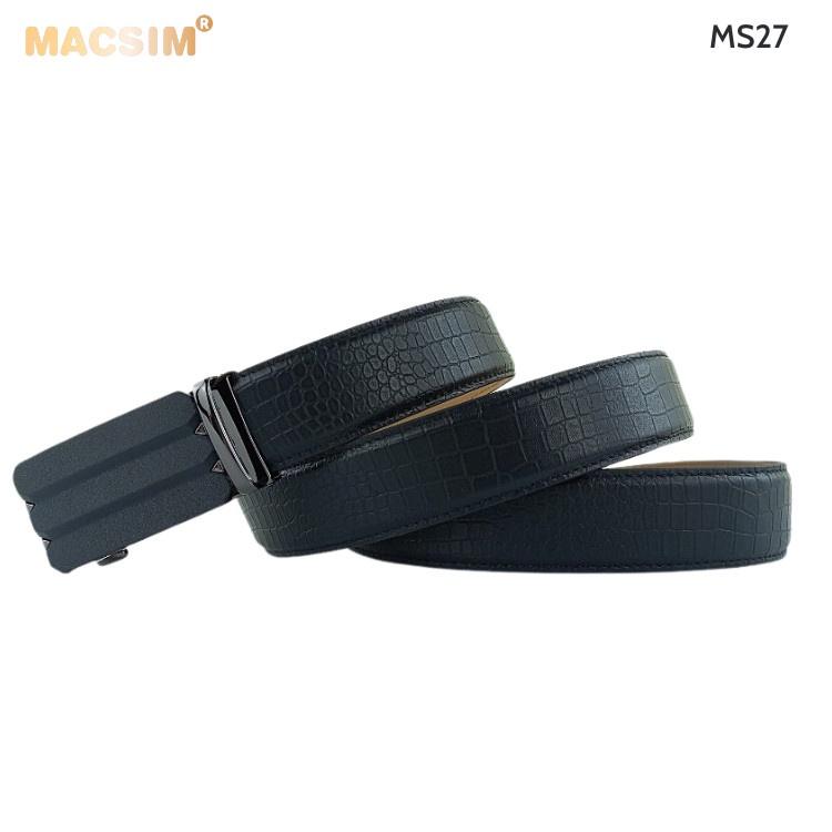 Thắt lưng nam -Dây nịt nam da thật cao cấp nhãn hiệu Macsim MS27