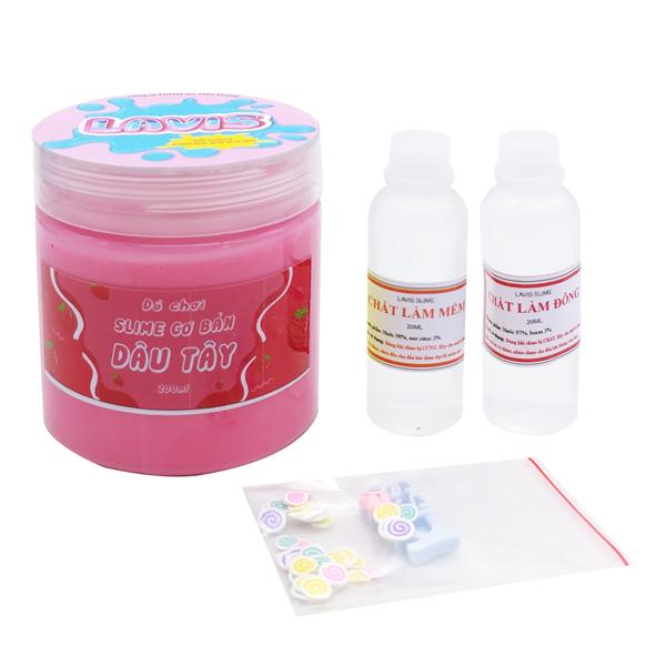 Đồ Chơi Slime Cơ Bản Lavis: Dâu Tây - 200 ml