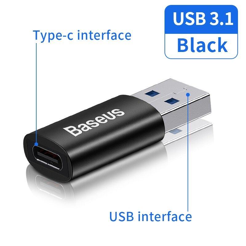 Đầu chuyển OTG Type C to USB 3.1 tốc độ cao Baseus Ingenuity Series Mini OTG Gen2 (Hàng chính hãng)