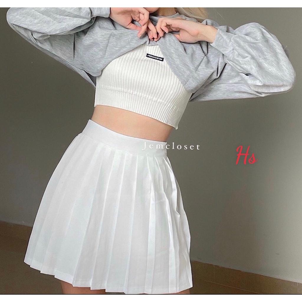 Set Croptop Dài Tay Kèm Áo Bra Logo Ngực Bộ Áo Crt Nữ Dáng Rộng Kèm Áo Trong