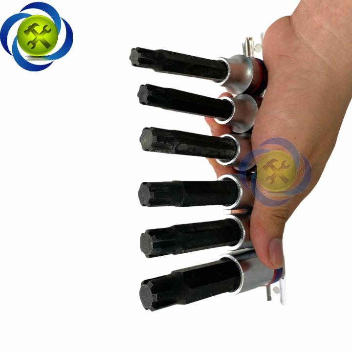 Bộ đầu tuýp lục giác sao Kingtony 4116PR loại 1/2 6 chi tiết
