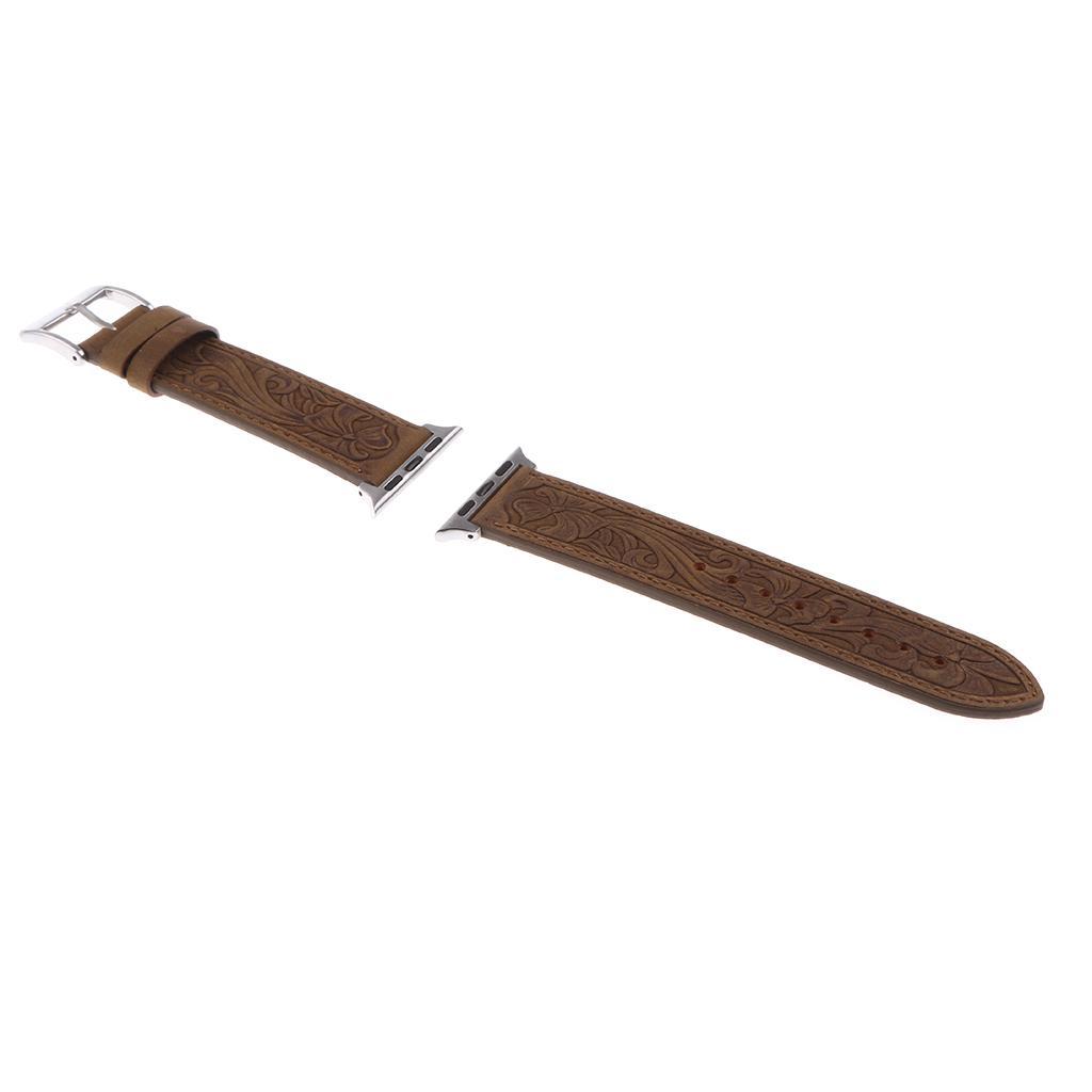 Leather Wrist  Strap Belt w/ Buckle for   Watch