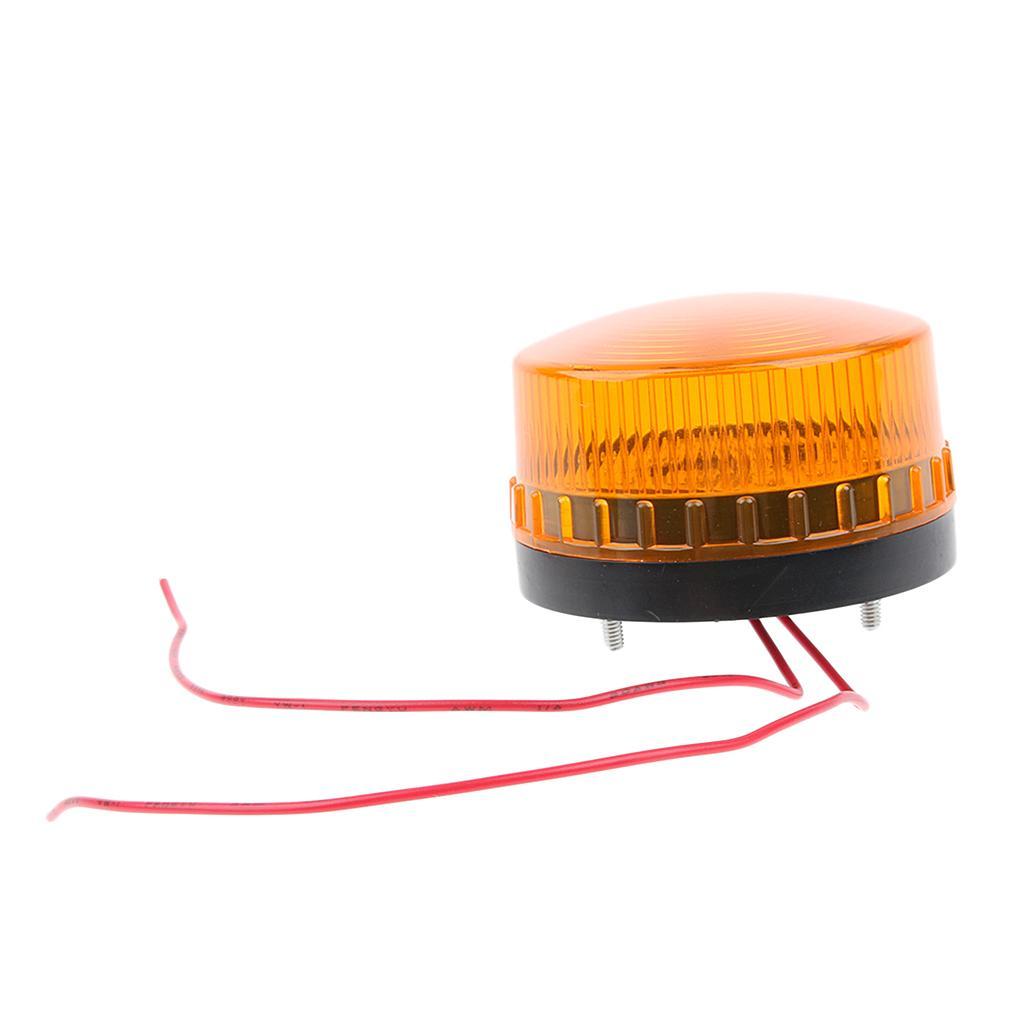 2x LED Beacon Amber Flashing Strobe Signal Warning Light Lamp