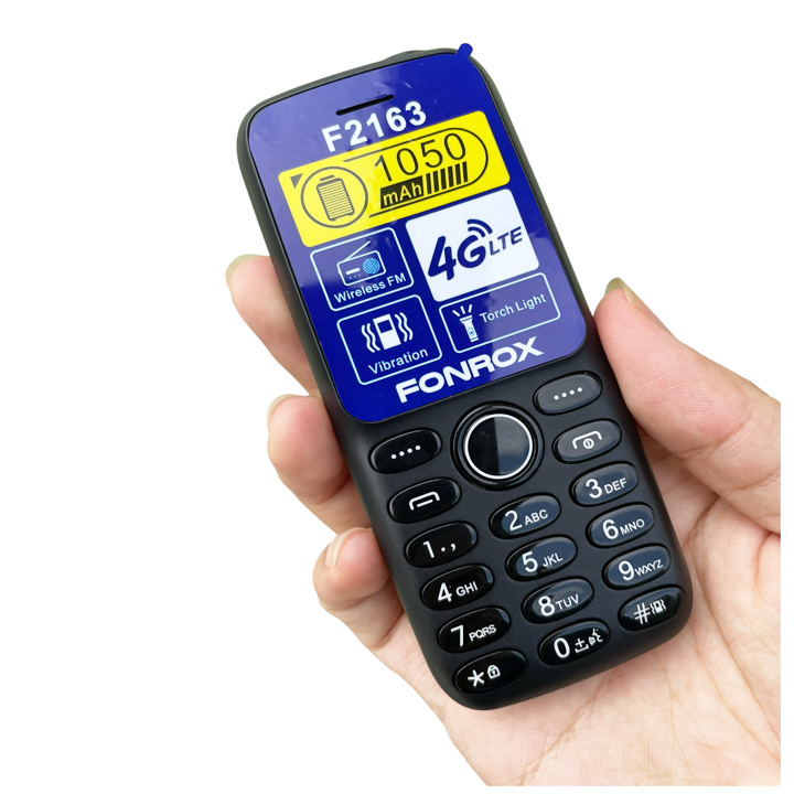 Điện thoại Fonrox F2163 4G , Gọi HD Call , Lướt WEB , 2 sim 2 sóng - Hàng chính hãng