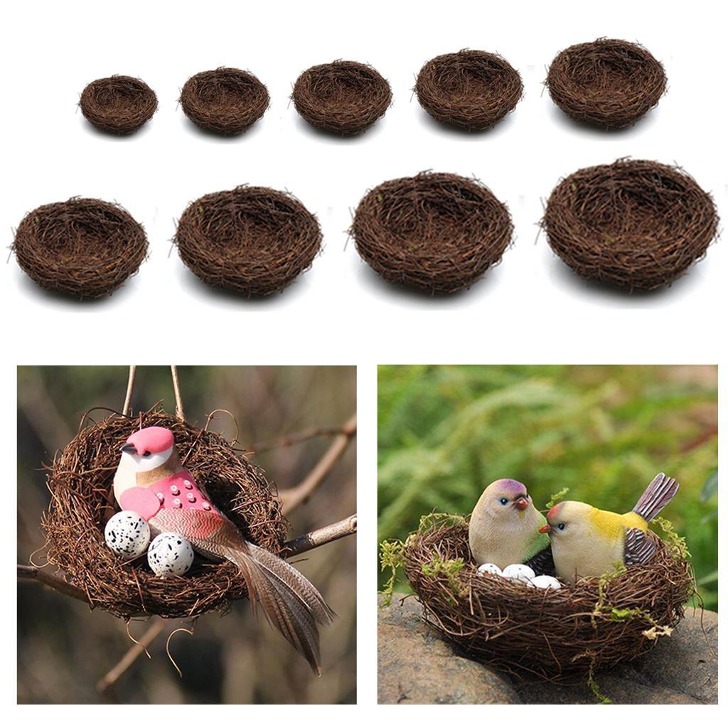 Nature Rattan Bird Nest Small Birds Bedding Holiday Decoration