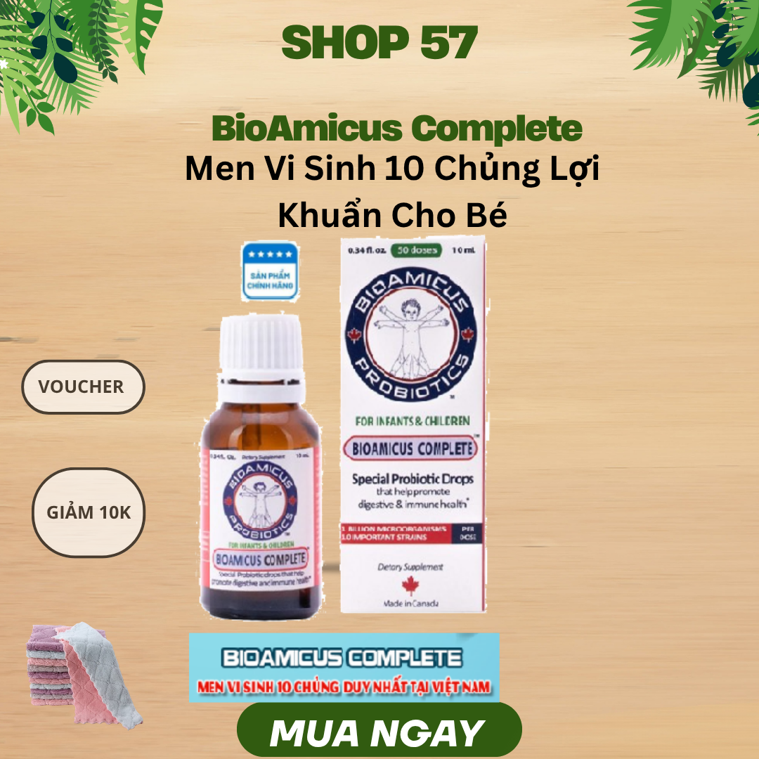 BioAmicus Complete  Men Vi Sinh 10 Chủng Lợi Khuẩn Cho Bé