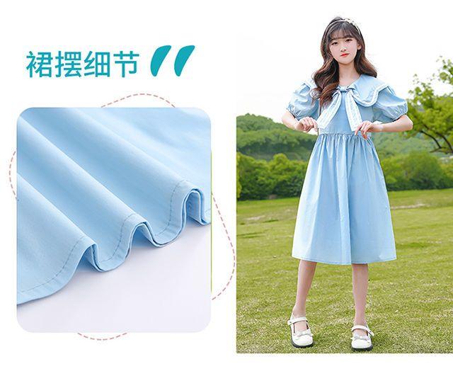 DIYIWEI Cô gái ăn mặc mùa hè 2023 trẻ em ăn mặc phong cách phương Tây mỏng váy công chúa trung bình trẻ em lưới váy mùa hè màu đỏ