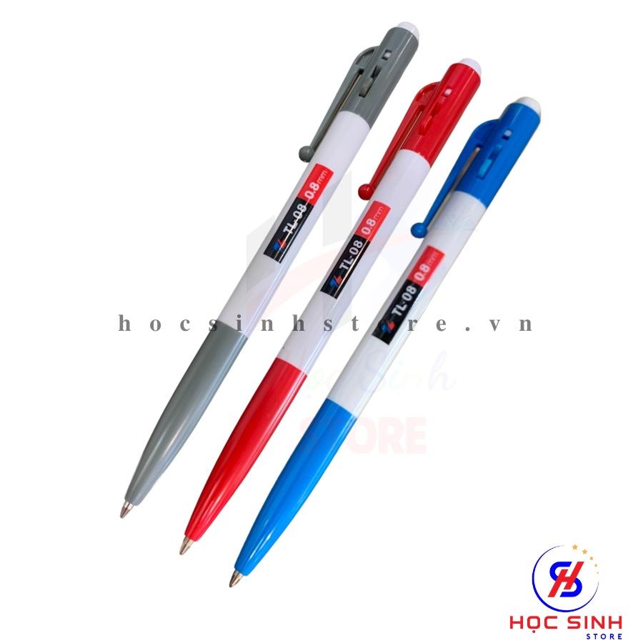 Hộp 20 cây Bút Bi Thiên Long ngòi 0.8mm TL-08 ( Xanh, đỏ, đen