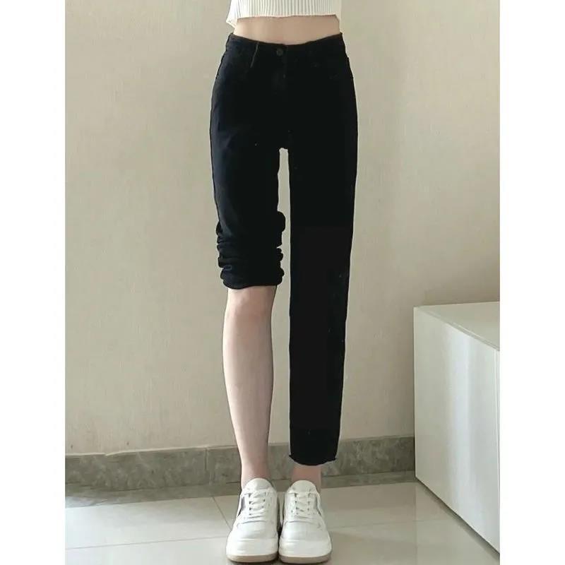 QUẦN JEAN ĐEN TRƠN ỐNG ĐỨNG BASIC CÁ TÍNH