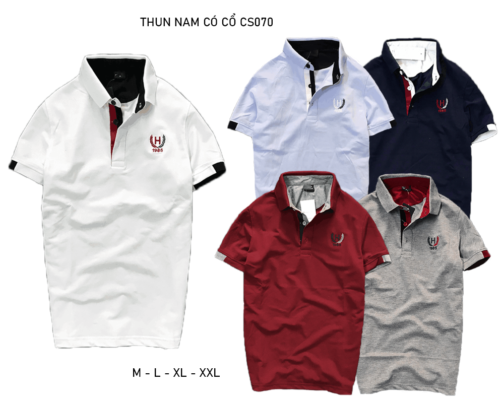 Áo Thun Nam POLO Cổ Bẻ Thêu Logo Bông Lúa Cao Cấp AC104