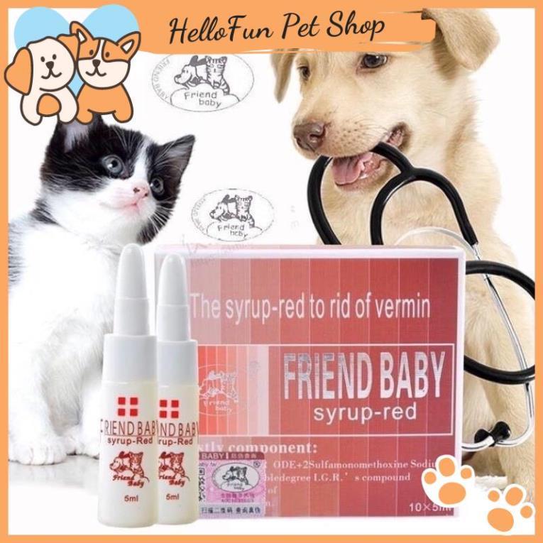 Siro uống chống giun sán cho chó mèo Friend Baby 5ml