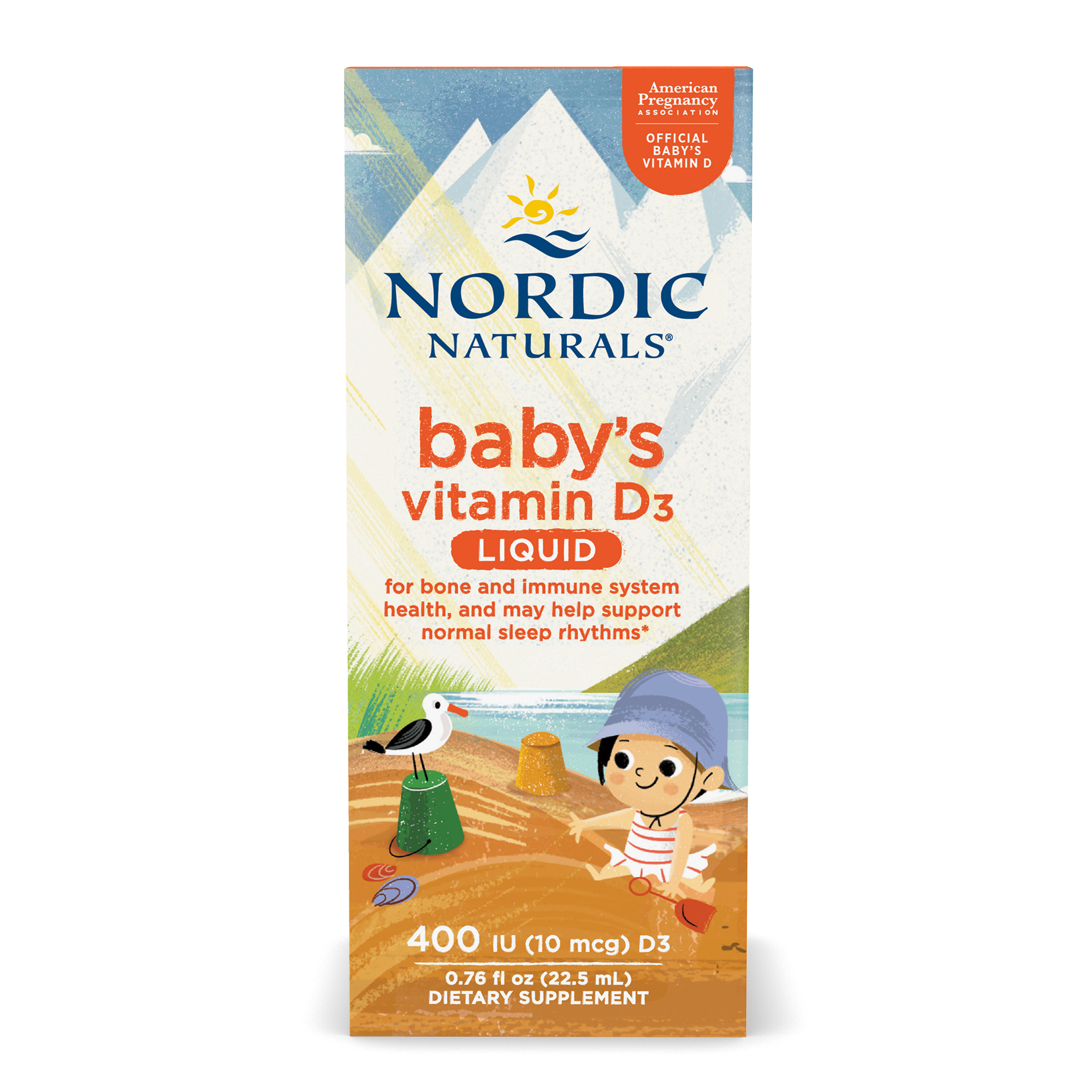 Syro Baby Vitamin D3 Nordic Naturals, Vitamin D3 tự nhiên cho bé, 400IU, lọ 22.5ml - Hàng Chính Hãng