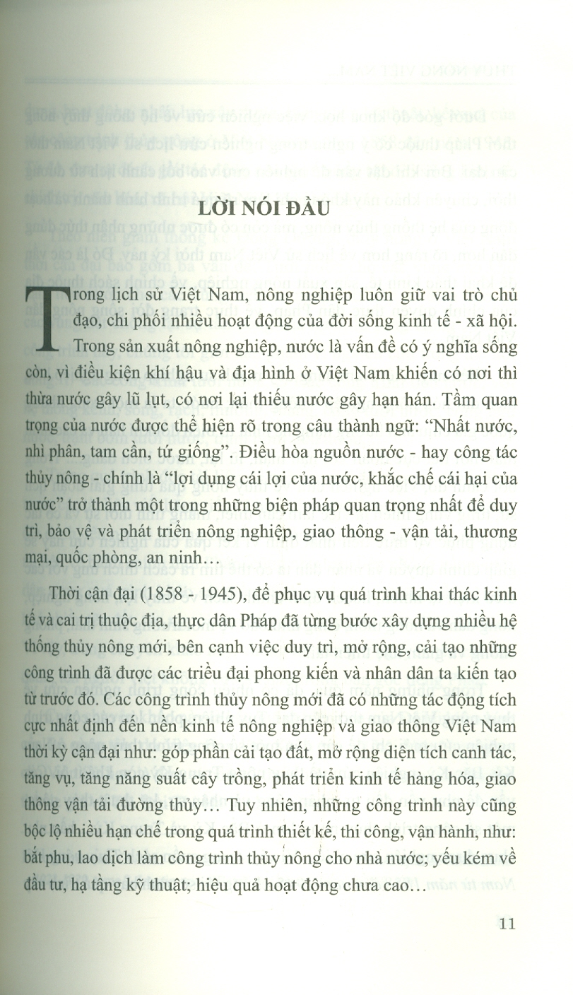 Thuỷ Nông Việt Nam Từ Năm 1858 Đến Năm 1945 (Sách Chuyên Khảo)