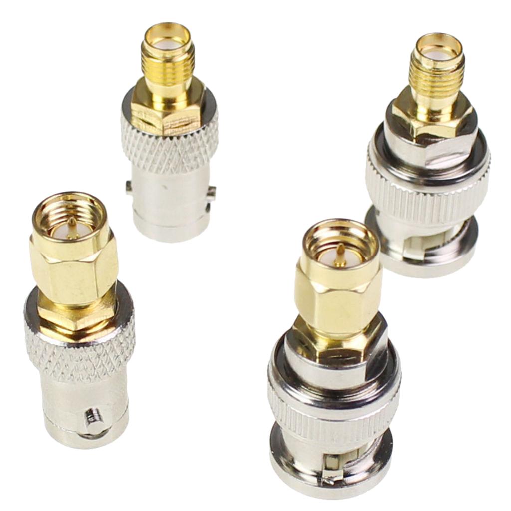 4Pcs BNC To SMA Type Male Female RF Kit Adapter Connector Test Converter Set