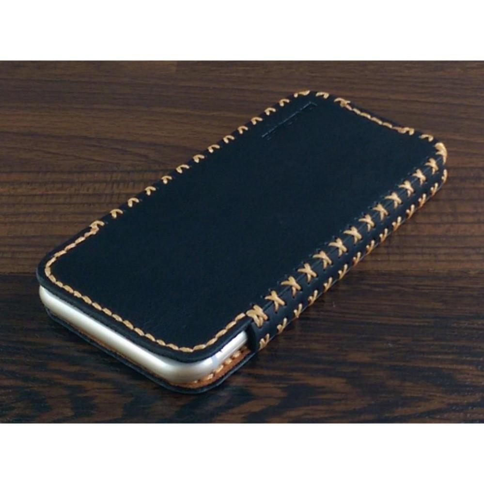 Bao Da Rút cho Iphone 7 Dạng Hộp da bò Màu Đen
