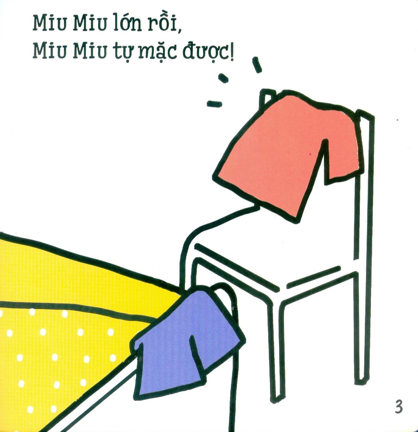 Ehon Kĩ Năng Sống - Tập 19 - Miu Miu Tự Lập - Mặc Quần Áo (Dành Cho Độ Tuổi 1-6) (Tái Bản 2023)