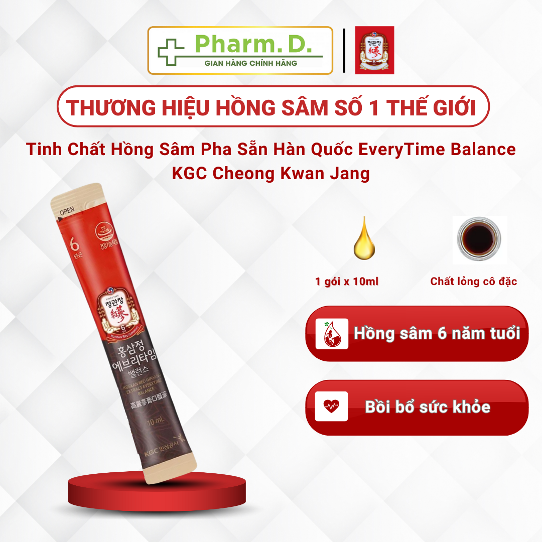 Tinh Chất Hồng Sâm Pha Sẵn EveryTime Balance KGC Cheong Kwan Jang