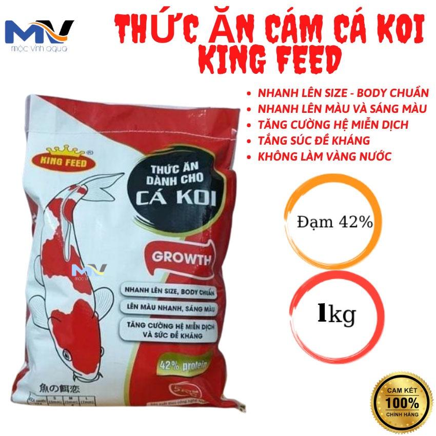 Thức ăn cám cá koi King Feed siêu tăng trọng 42 độ đạm cá phát triển tốt body