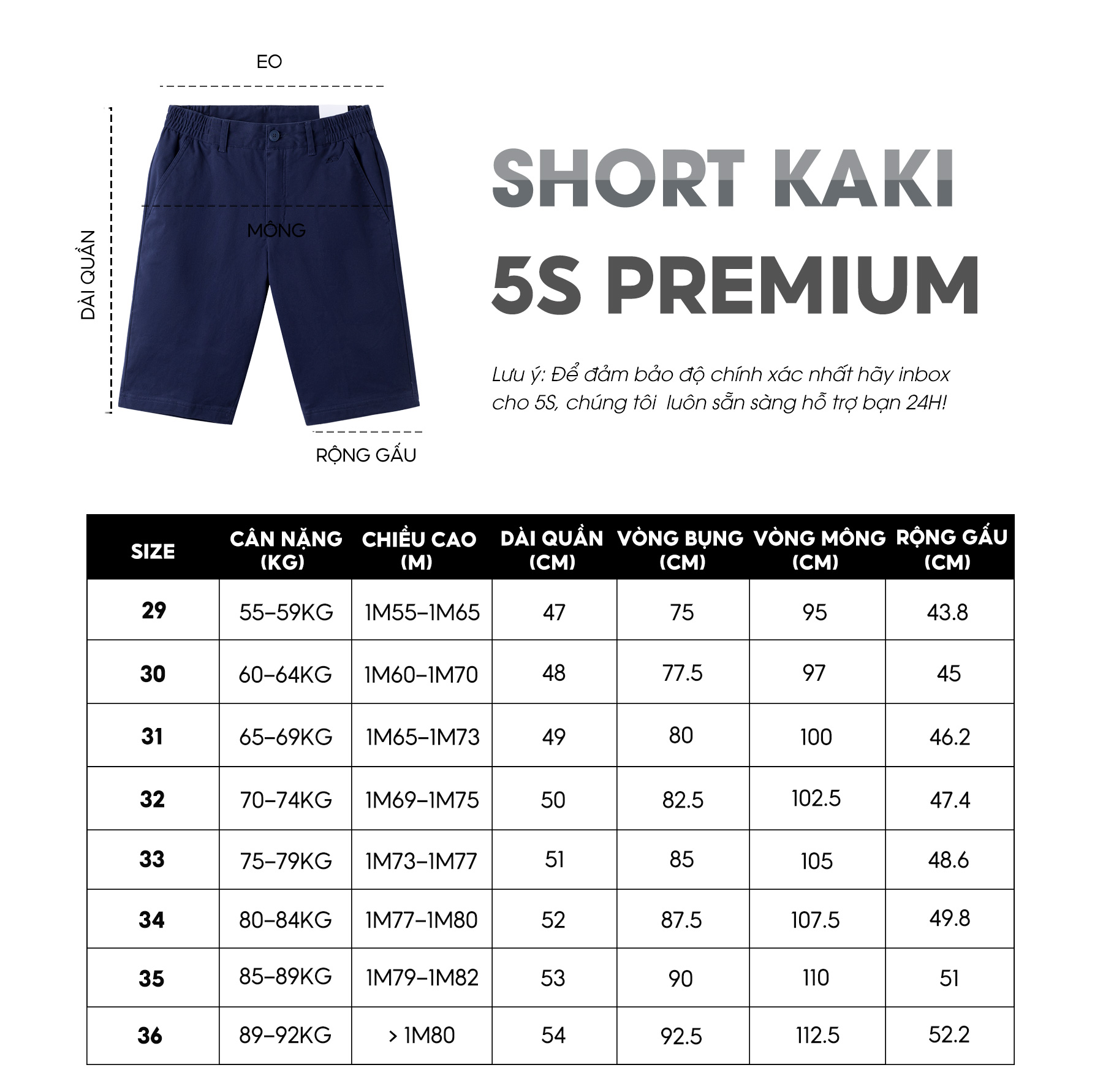 Quần Short Kaki Nam 5S Premium, Chất Cotton Cao Cấp, Cạp Phối Chun Hai Bên Hông, Co Giãn Thoải Mái (QSK23003)