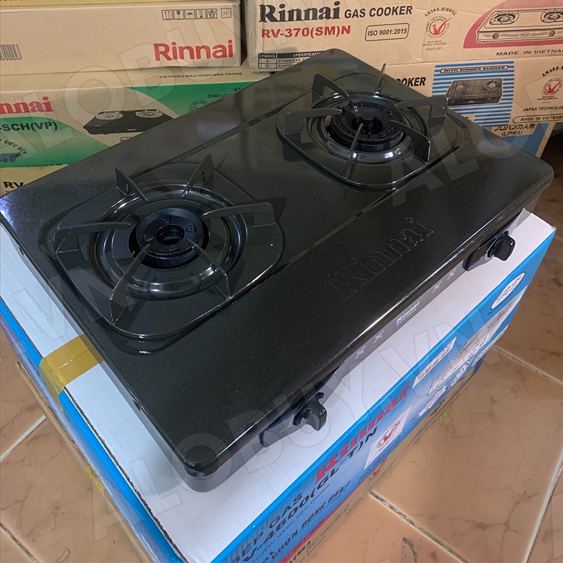 Bếp gas 6 tấc Rinnai RV-615Slim - Chén đồng có đầu hâm tiết kiệm gas - Hàng chính hãng