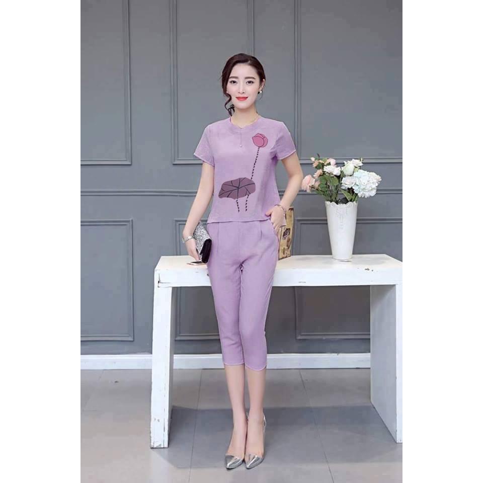 BỘ ĐỒ IN 3D HOA SEN B11 cao cấp
