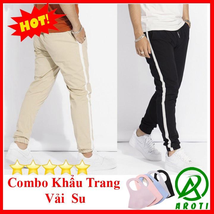 Quần Jogger Nam AROTI Form Slim Fit Vải Kaki Cao Cấp Mềm Mịn, Co Giãn Tốt Dáng Hàn Thể Thao Nhiều Màu- Đủ Size Qk43+KTSU