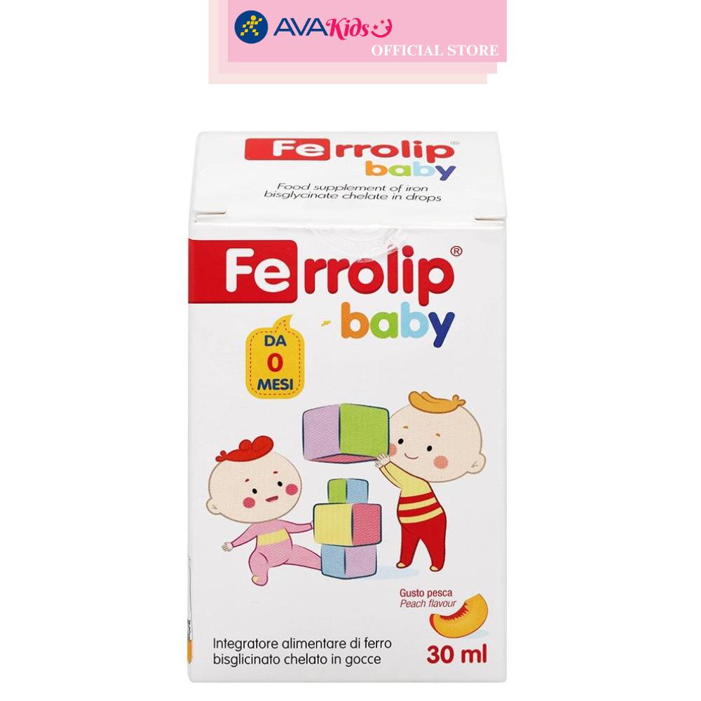 Siro Ferrolip Baby bổ sung sắt, hỗ trợ tạo hồng cầu 30 ml (từ 0 tháng)