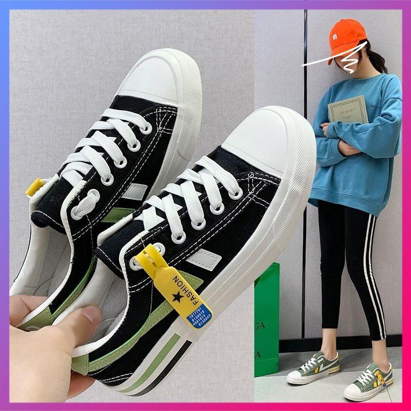 Giày nữ giá rẻ, Giày thể thao nữ CVS, Sneakers Canvas Flat Shoes (A15)