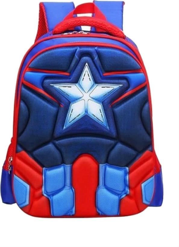 Balo Đi Học Cho Bé Trai Captain America - Xanh (38 x 28 cm)