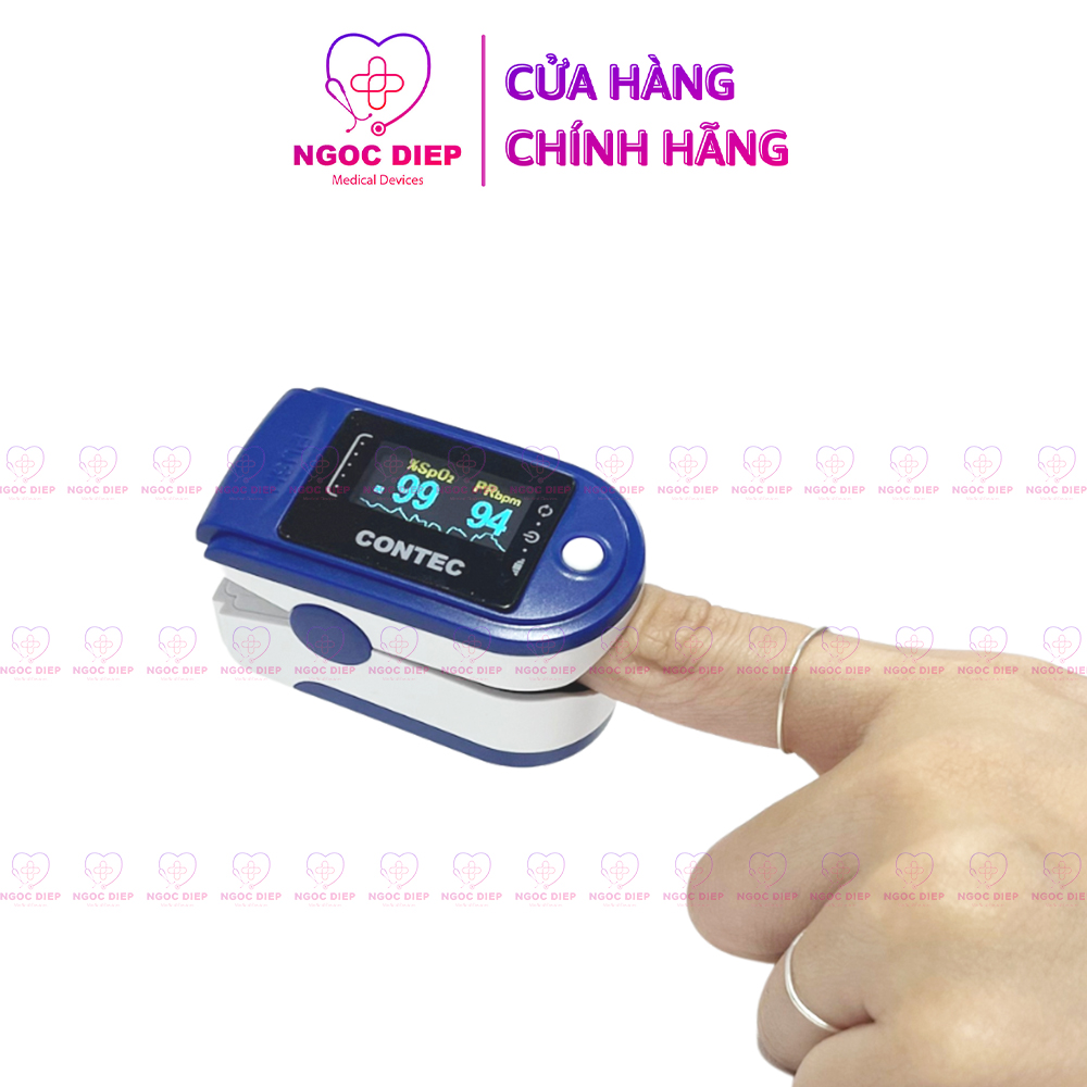 Máy đo SpO2 - Máy đo nồng độ oxy trong máu và nhịp tim qua đầu ngón tay CONTEC CMS50D