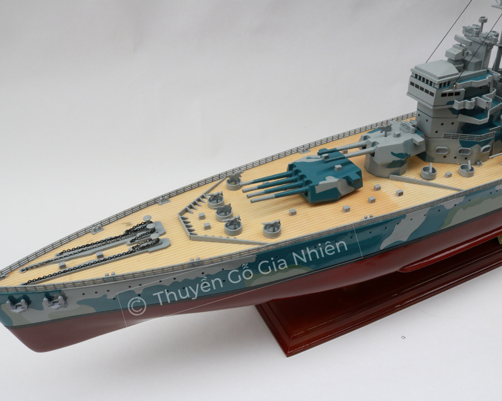 Mô Hình Thuyền Gỗ Phong Thủy Dạng Thuyền Chiến HMS KING GEORGE V Chính Hãng Hàng Xuất Khẩu Chất Lượng Cao