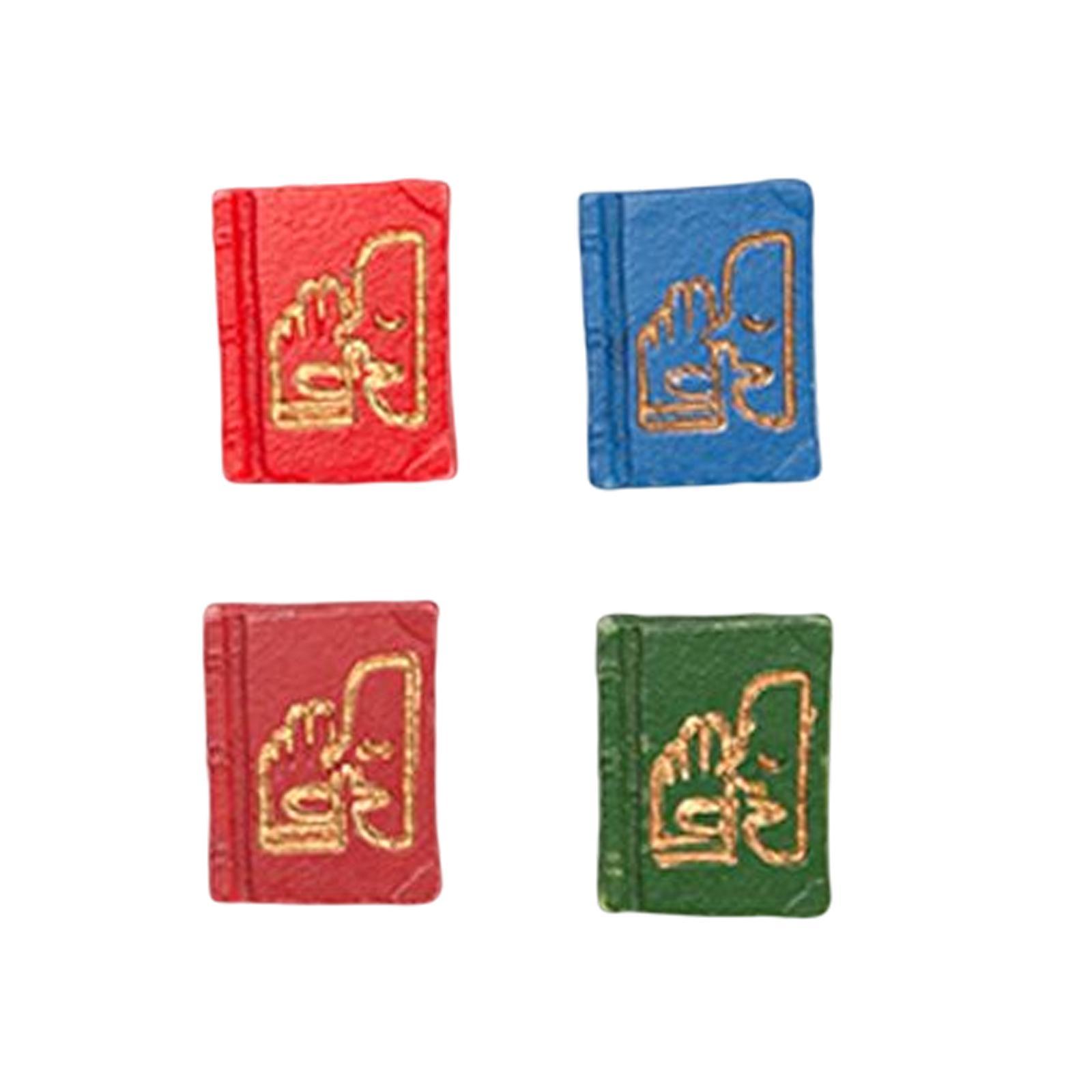 4Pcs mini Pocket Book Miniature Model for Landscape Decorations