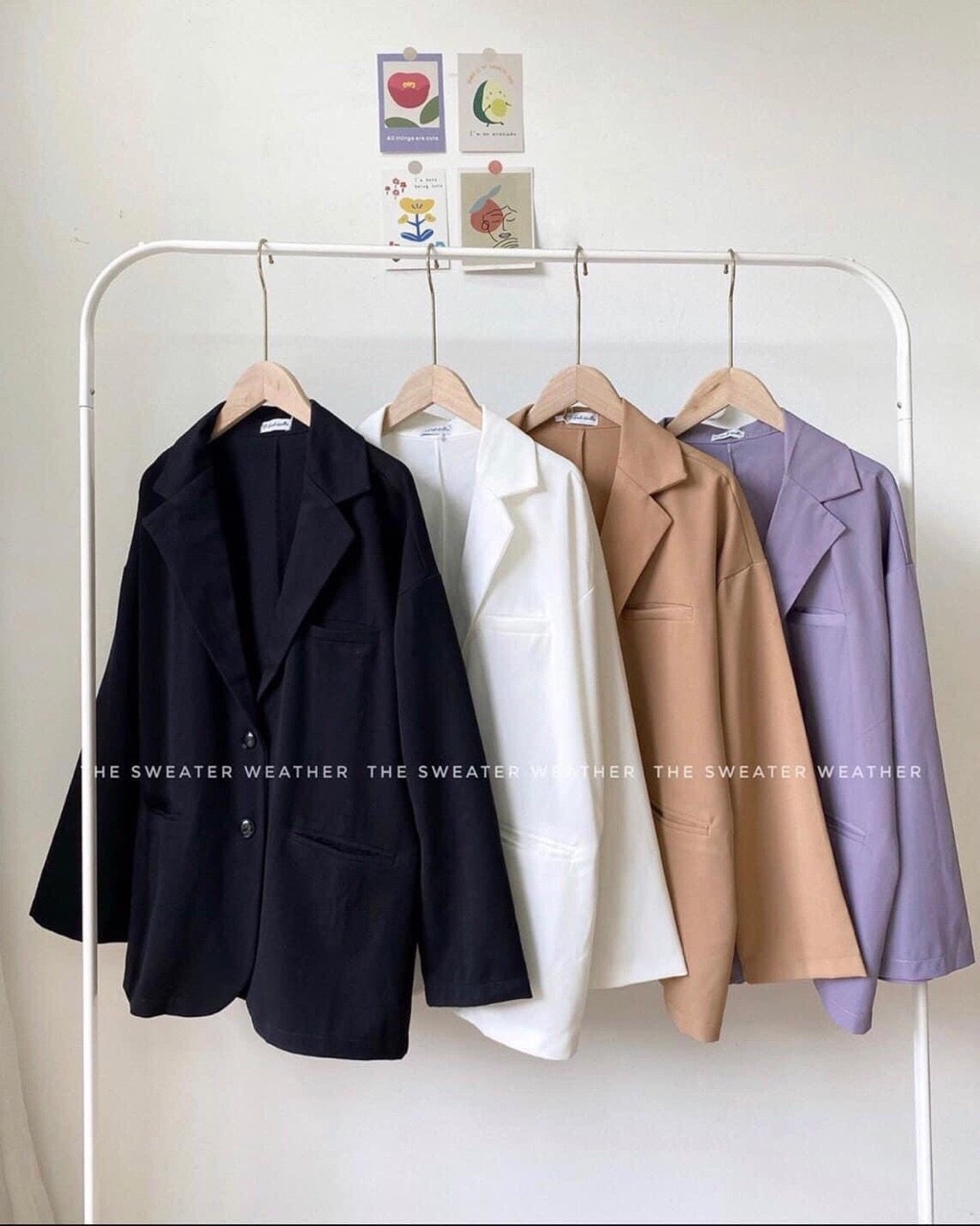 áo blazer nữ áo vest nữ dáng suông rộng chất vải cao cấp kiểu hàn quốc