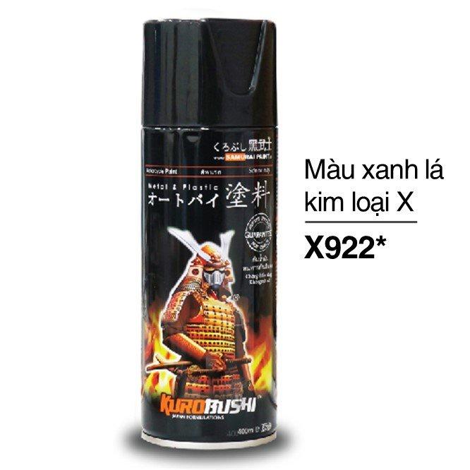 Sơn xịt Samurai Kurobushi - Màu xanh lá kim loại X - X922