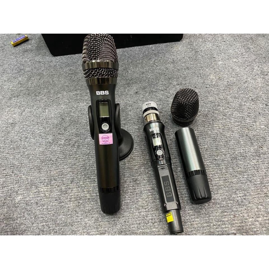 Micro không dây BBS K868 - Mic karaoke gia đình, sân khấu - Độ nhạy cao, bắt sóng xa, chống hú rít - Thiết kế sang trọng, bắt mắt - Dễ dàng phối ghép với các thiết bị âm thanh khác - Hàng nhập khẩu