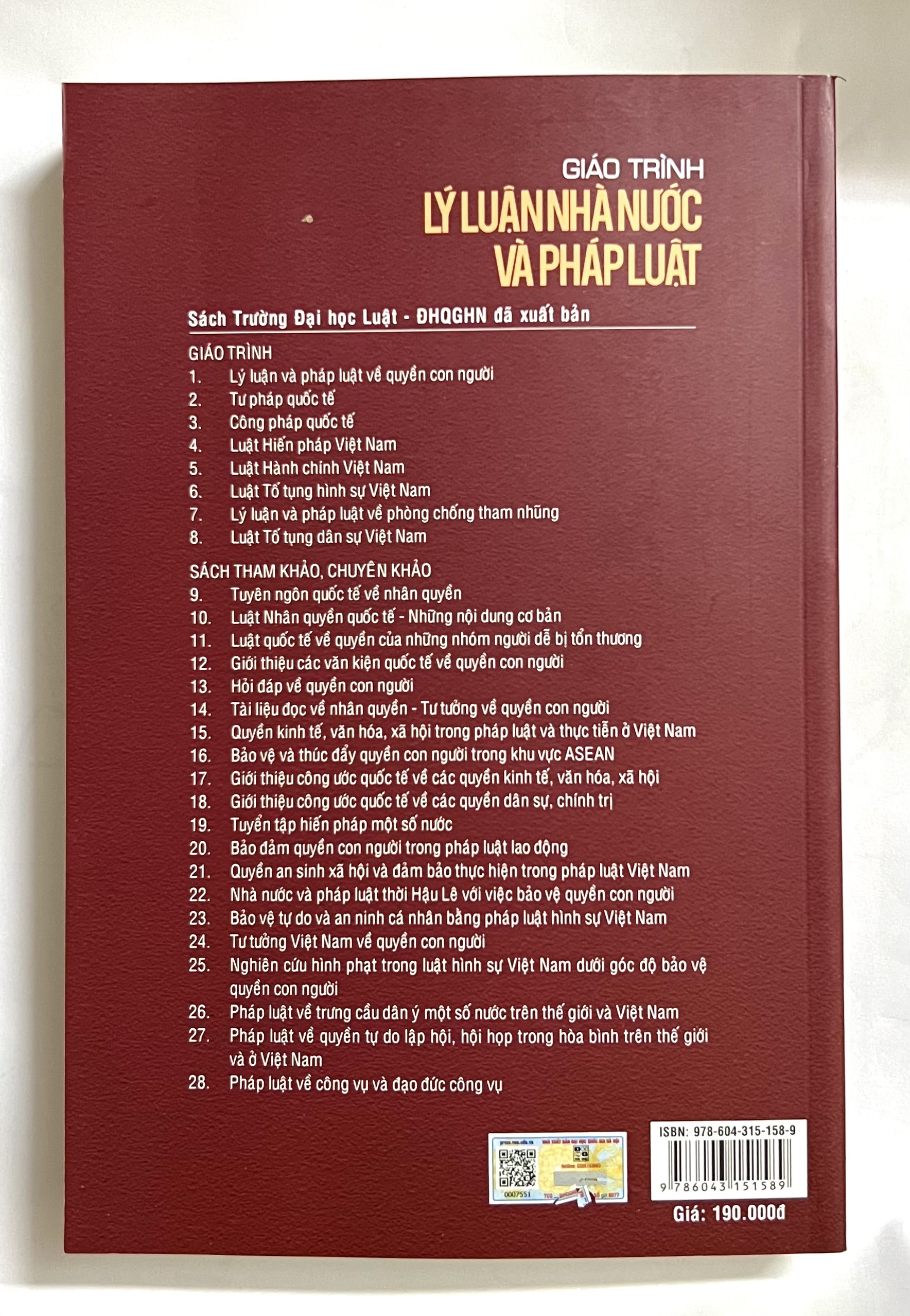 Sách - Giáo trình Lý luận nhà nước và pháp luật Việt Nam (Tái bản lần thứ nhất)