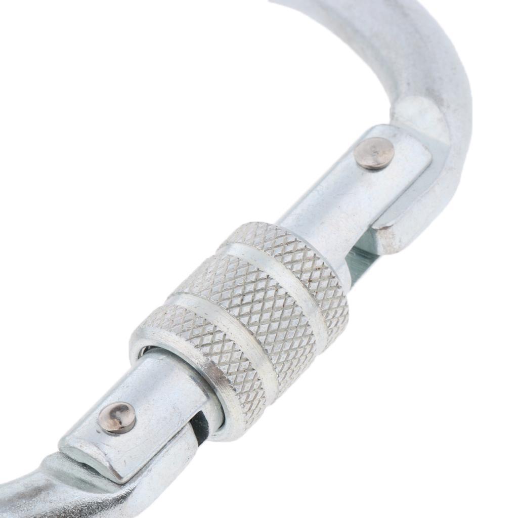 5x Heavy Duty Screw Locking Carabiner Climbing Anchor Arborist Roofing 30KN
