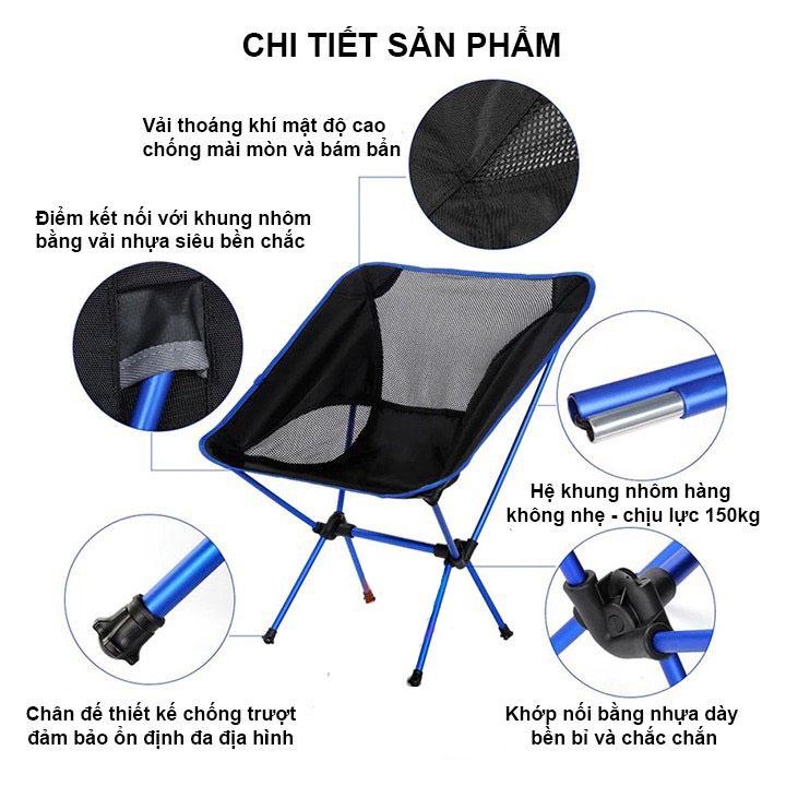 Bàn ghế nhôm gấp gọn dã ngoại camping siêu tiện lợi, bàn ghế picnic tiện dụng, dụng cụ cắm trại